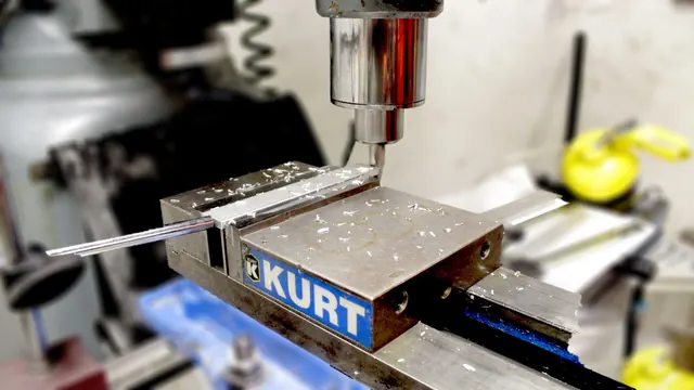 Milling an aluminum part in a Kurt vise